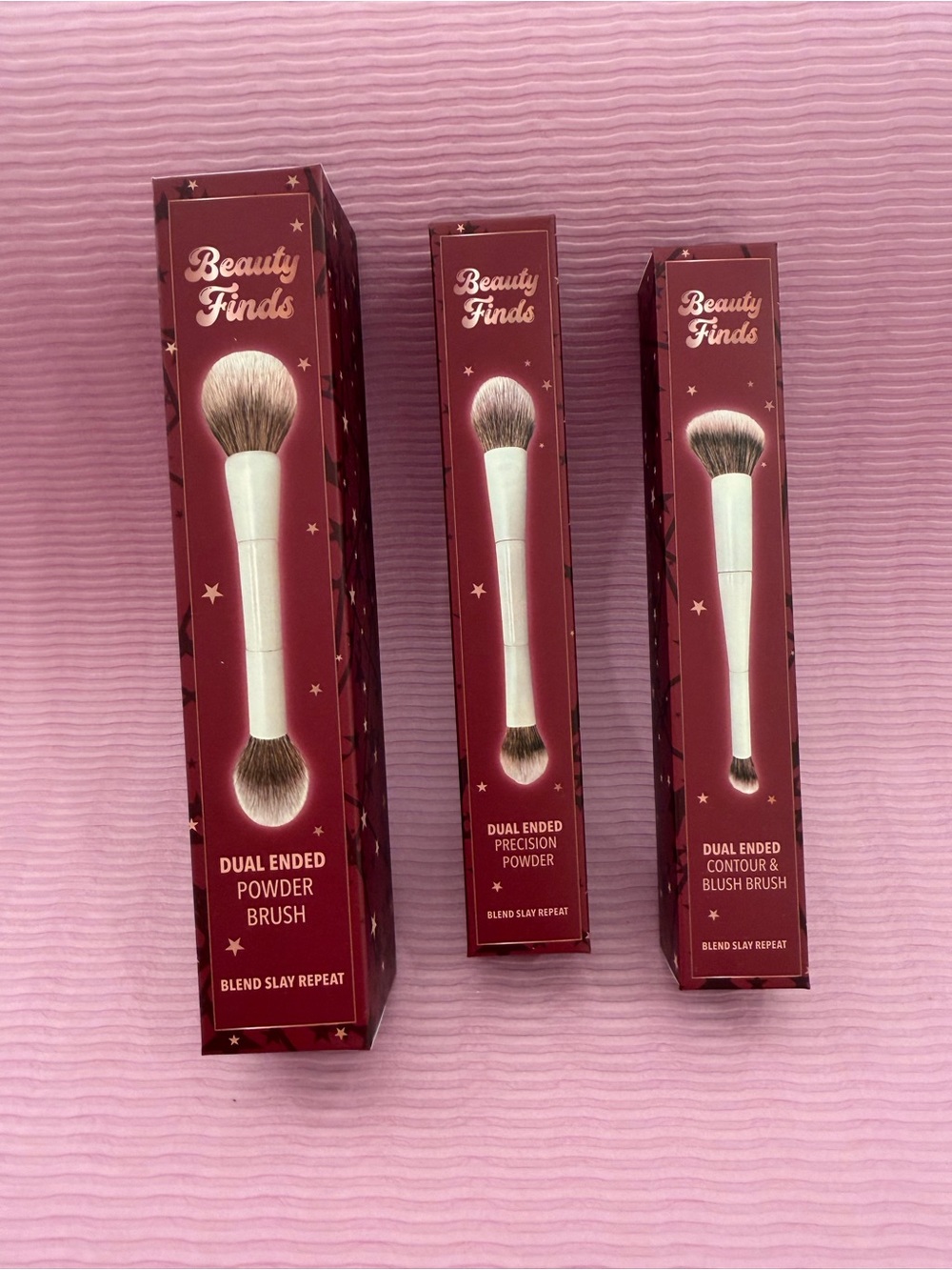 Dual-Ended Powder Brush Set of 3 - Beauty Finds